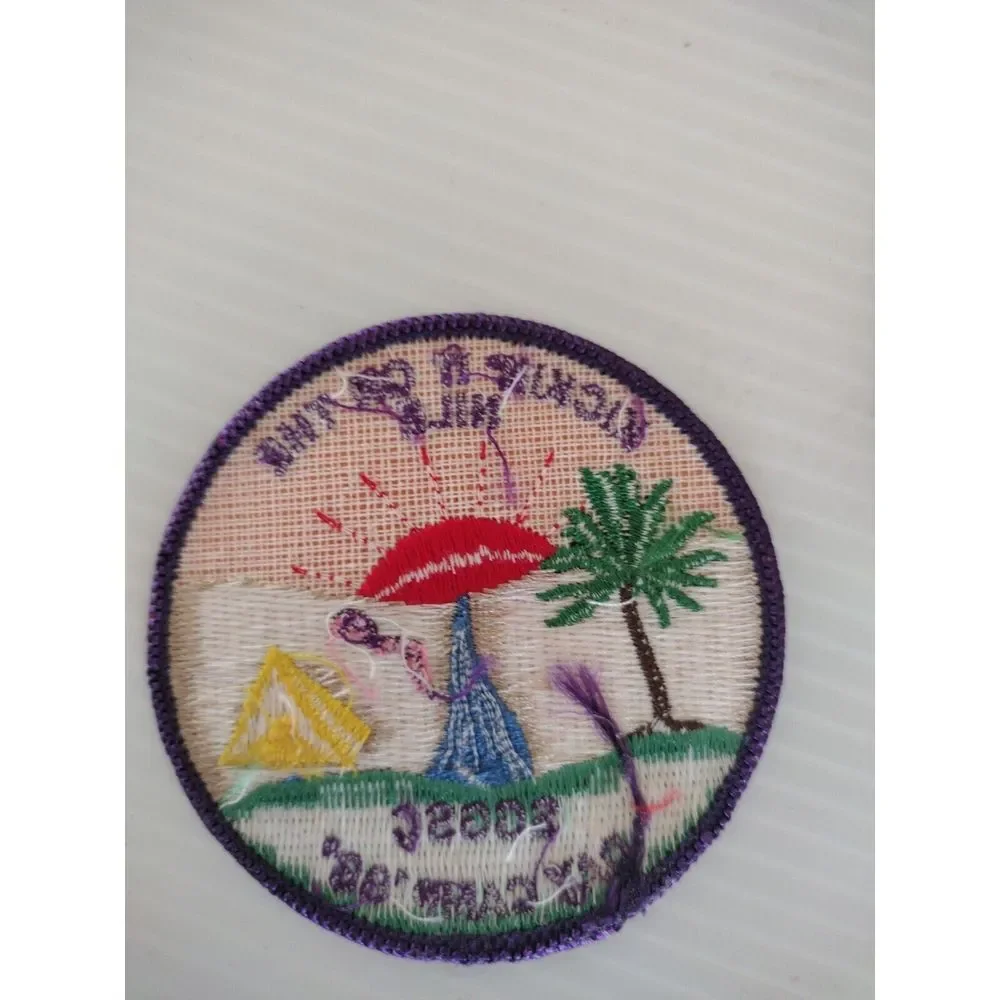 Vintage 1996 GIRL SCOUTS‎ CLUB Felt Patches Colorful Kickin'it On The Nile
